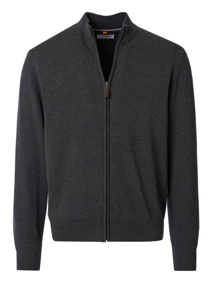 Strickjacke Basic in Dunkelgrau
