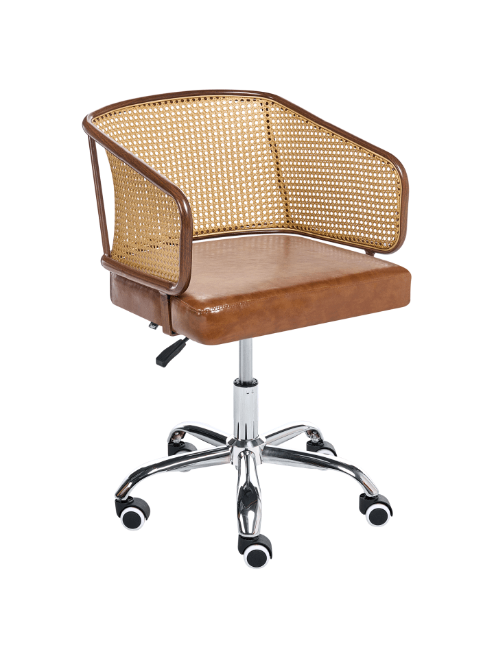 Bürostuhl TUCSON in Braun/Schwarz/Silber - (W) 50 x (H) 75 x (L) 50 cm