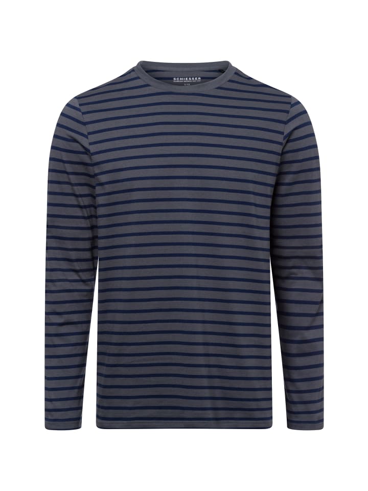Pyjama in anthrazit marine - 0001
