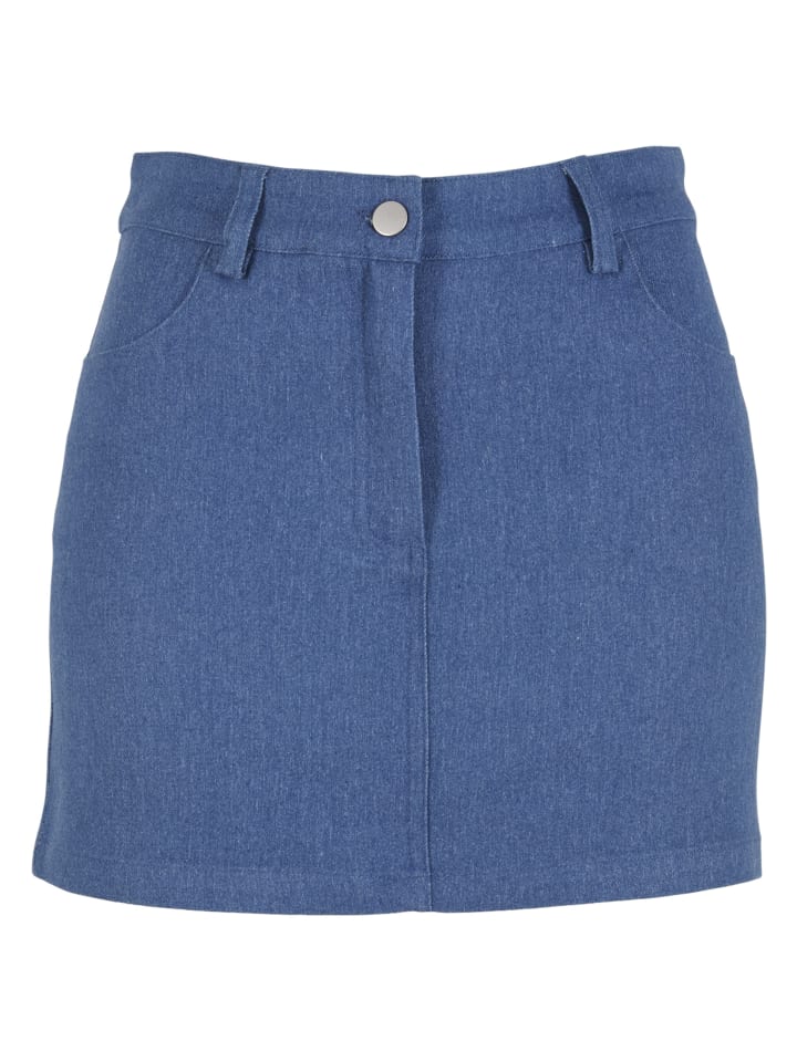 Mini Skirt in medium blue denim