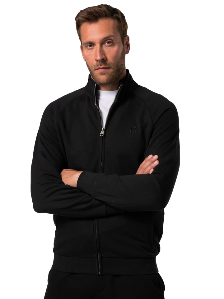 Sweatjacke in schwarz