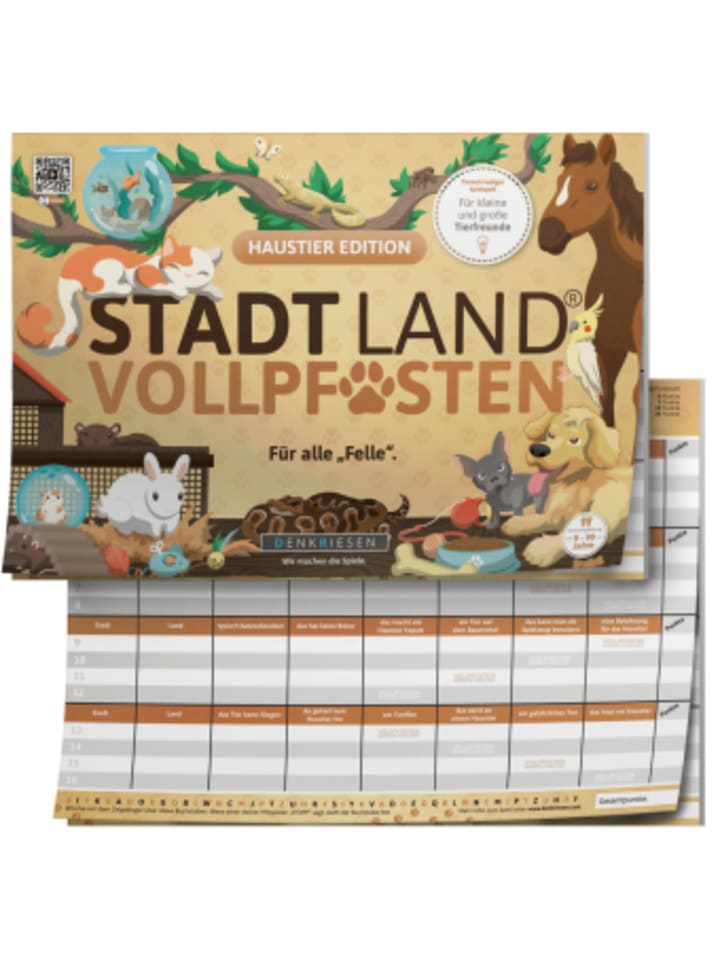 Spiel - DENKRIESEN - STADT LAND VOLLPFOSTEN® - HAUSTIER EDITION - "F&u