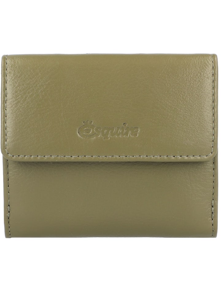 Peru Geldbörse RFID Leder 10 cm olive