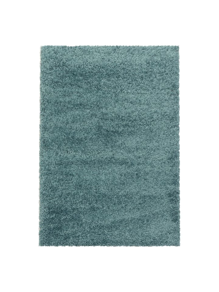 Hochflor Teppich Sima in Blau