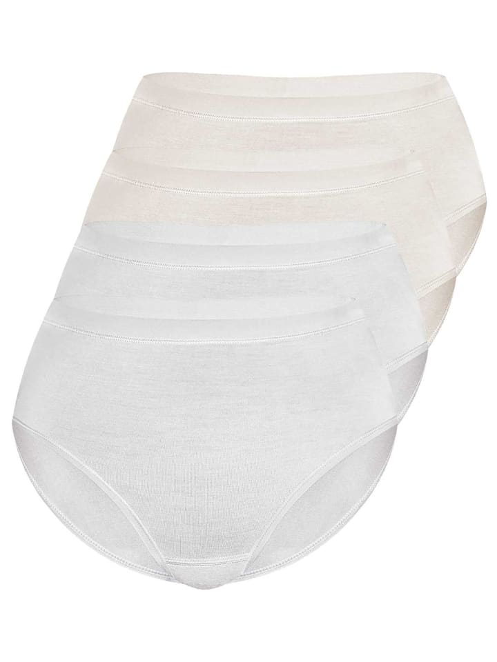 4er Sparpack Slip Midi in ivory white