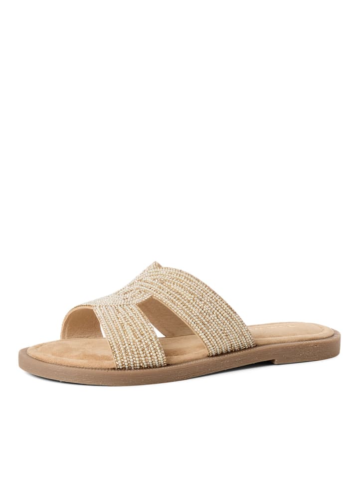 Klassische Pantoletten in Beige