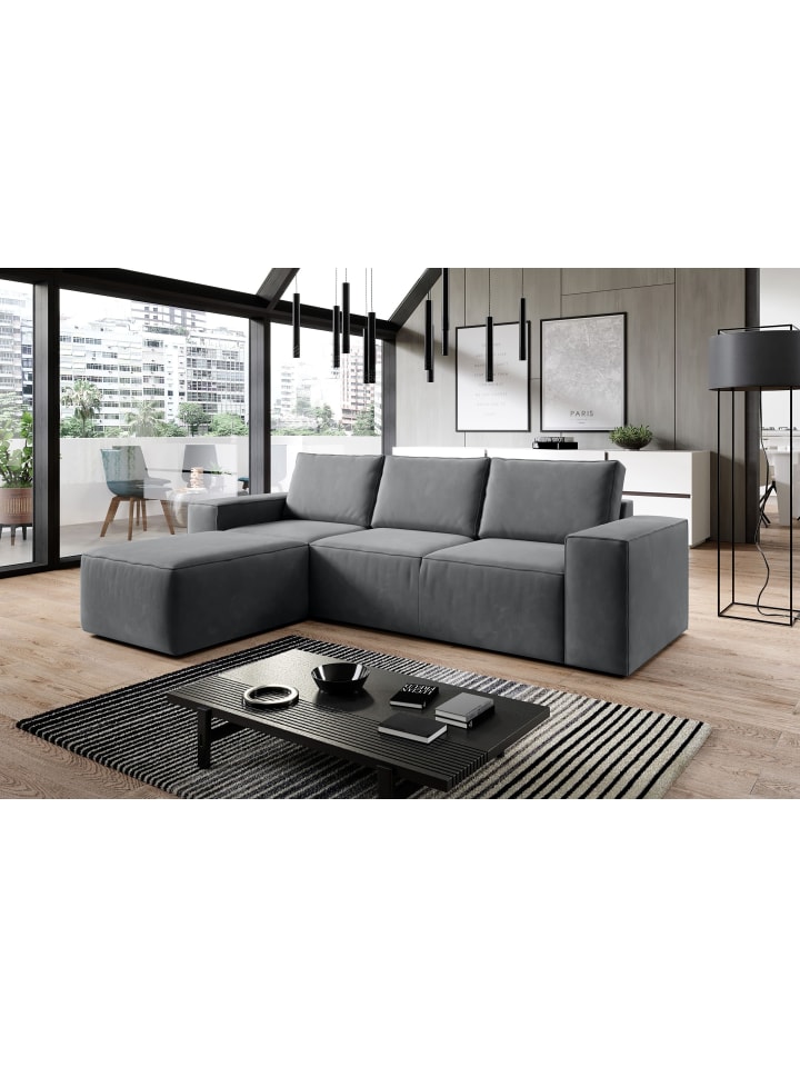 Rush Recamiere Links in Charcoal - (L) 302 x (B) 302 x (H) 95 cm
