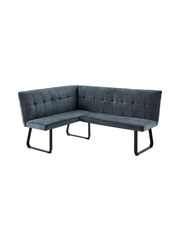 Eckbank TALEA in dunkelgrau - 128 x 168, H 93,5 cm