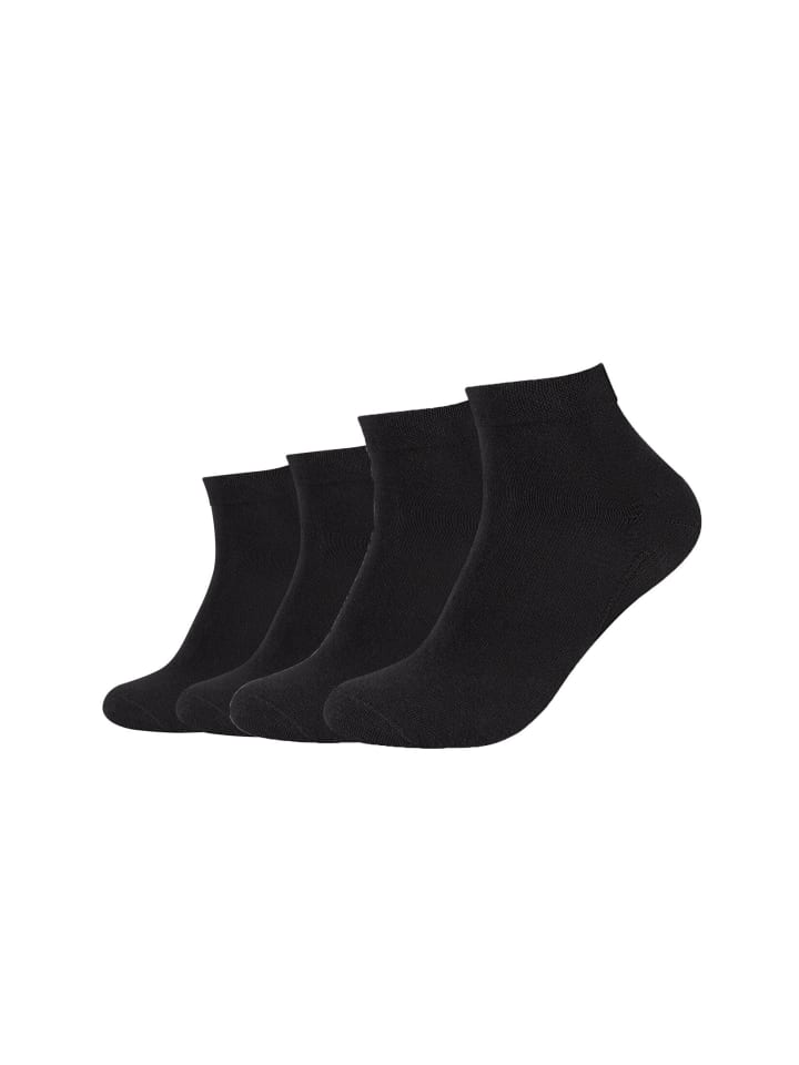 Kurzsocken bamboo 4er Pack black