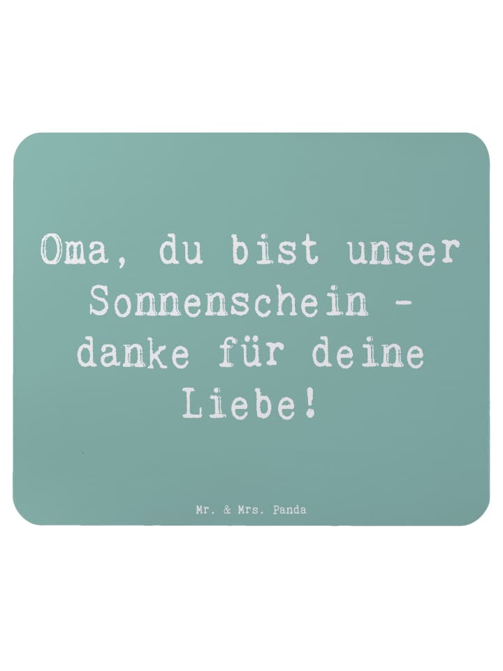Mauspad Spruch Oma Sonnenschein mit Spruch in Meeresbrise