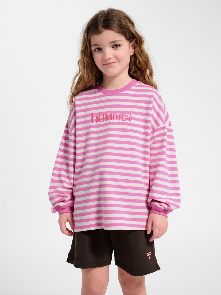 Sweatshirt Hmljr Geggo Lebensstil Kinder in FUCHSIA PINK