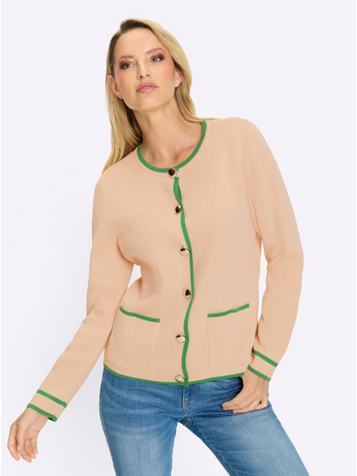Strickjacke in sand