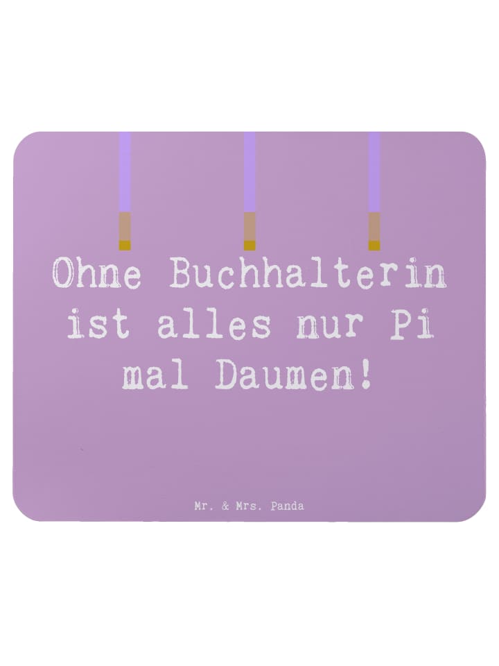Mouse-Pad Spruch Buchhalterin Liebe mit Spruch in Lavendeltraum