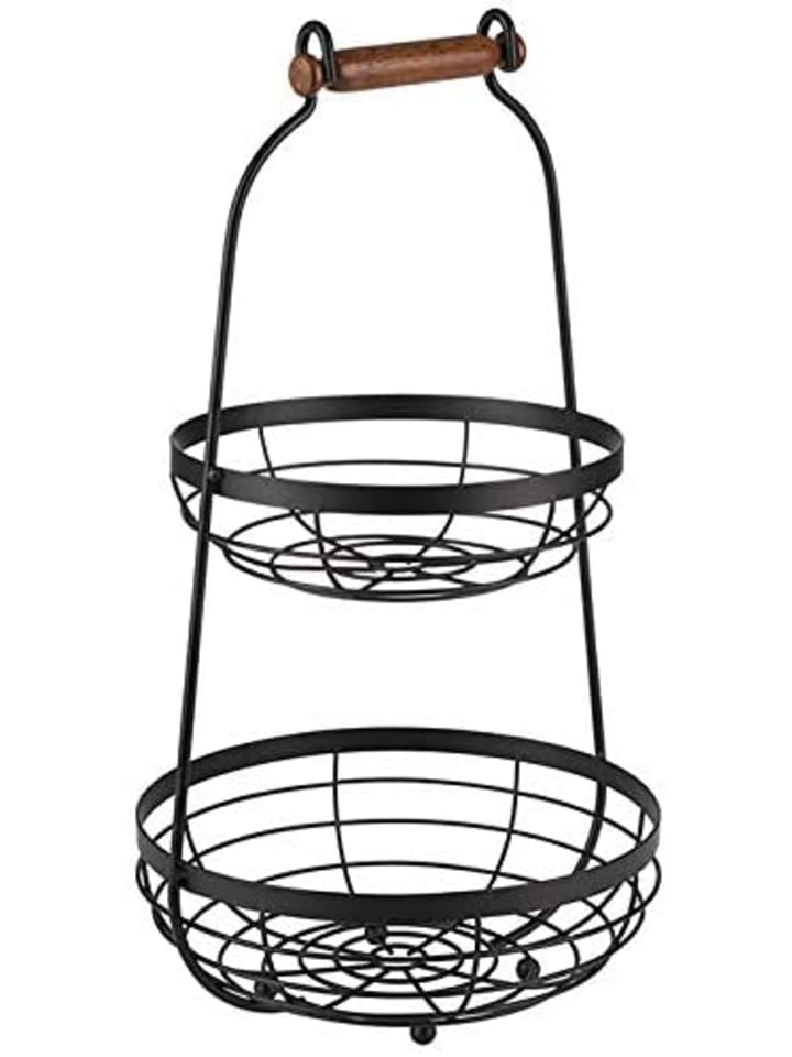 Etagère in Braun/Schwarz Ø 26 cm, H: 48 cm