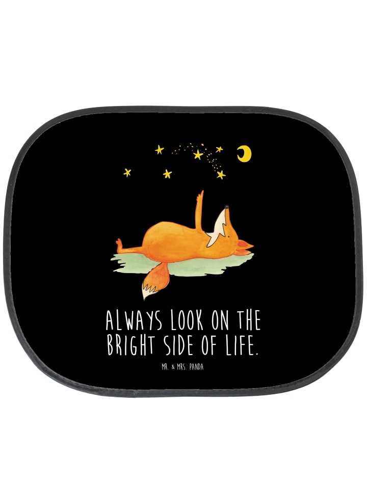 Sonnenschutz Auto Fuchs Sterne mit Spruch in Schwarz