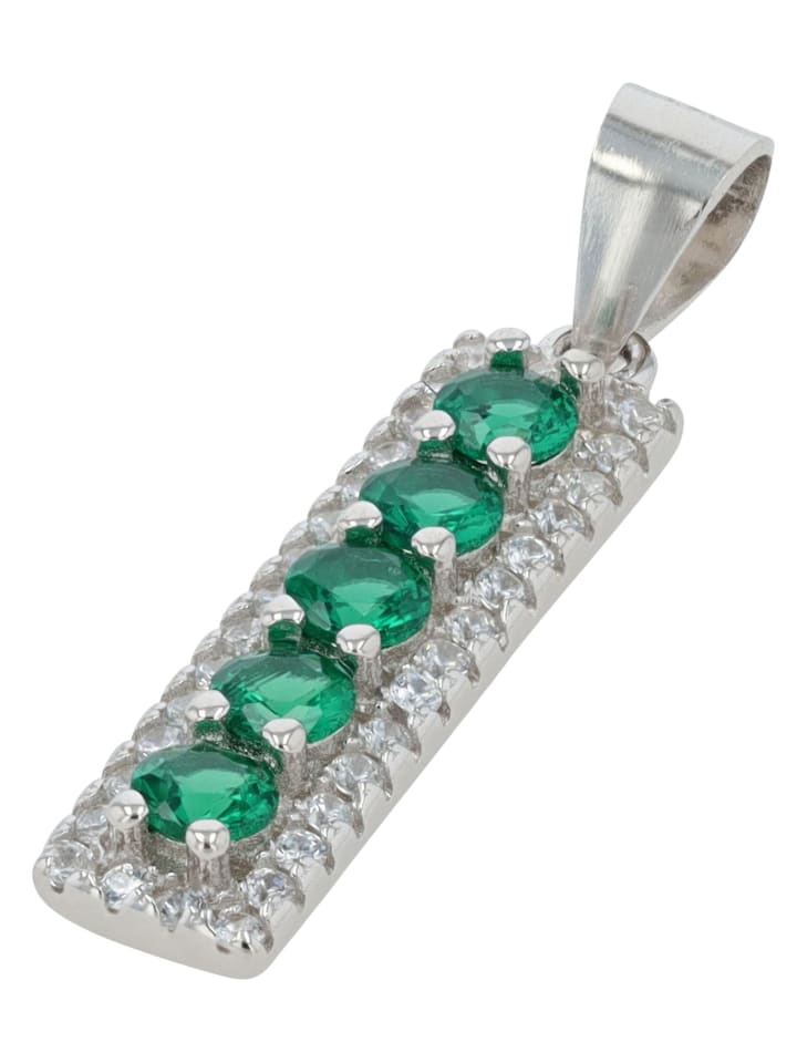 Damen Anhänger – Herzanhänger aus 925 Silber mit Zirkonia in silber