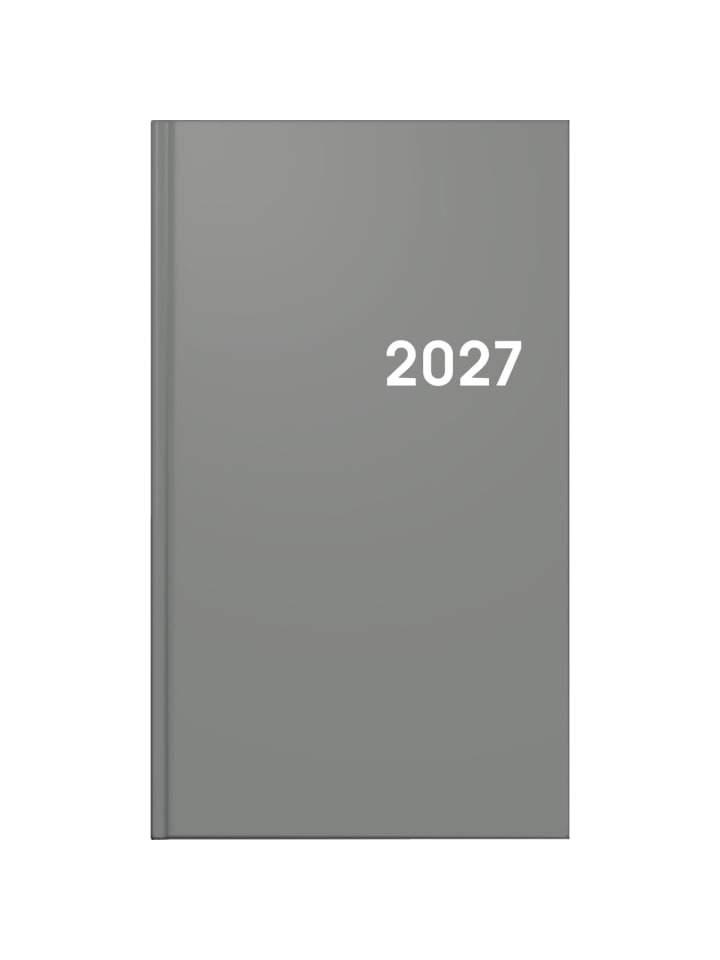 Wochen-Sichtkalender 756 8,7x15,3cm 1 Woche/2 Seiten Balcron grau 2027