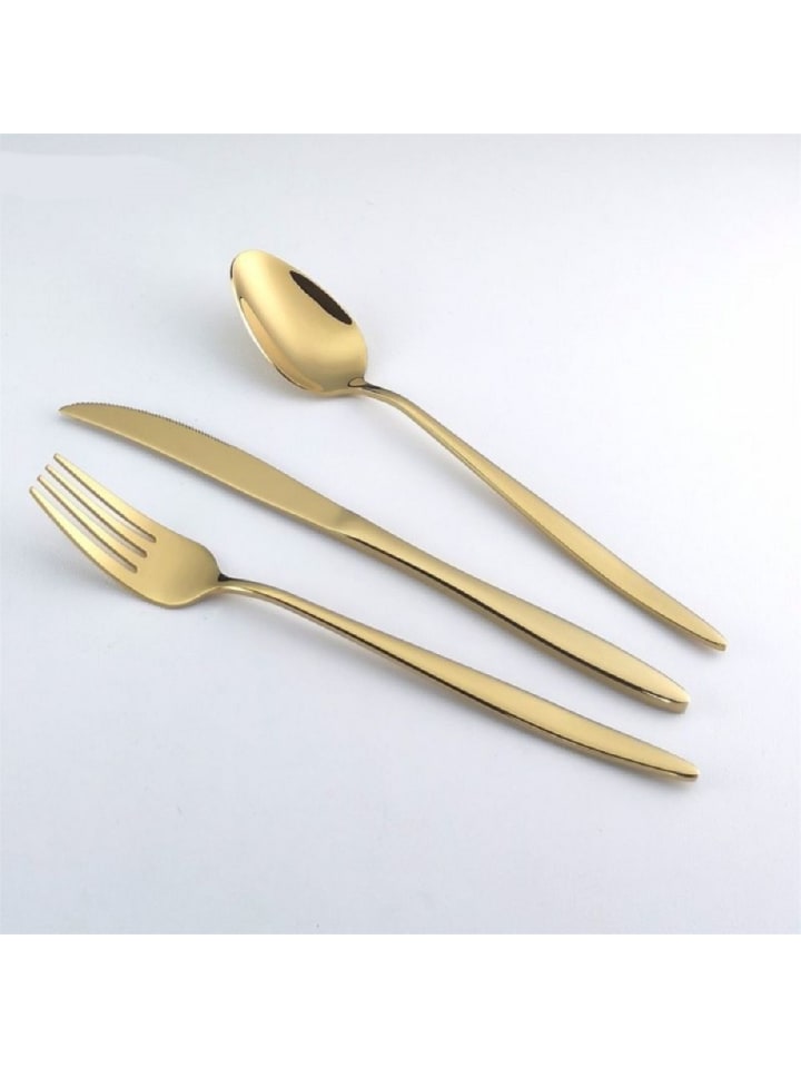 Besteckset 36 teilig in Gold