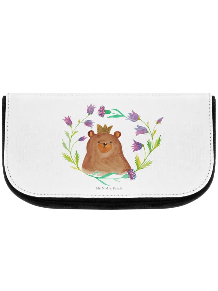 Make-Up Bag Bär Königin ohne Spruch in Weiß