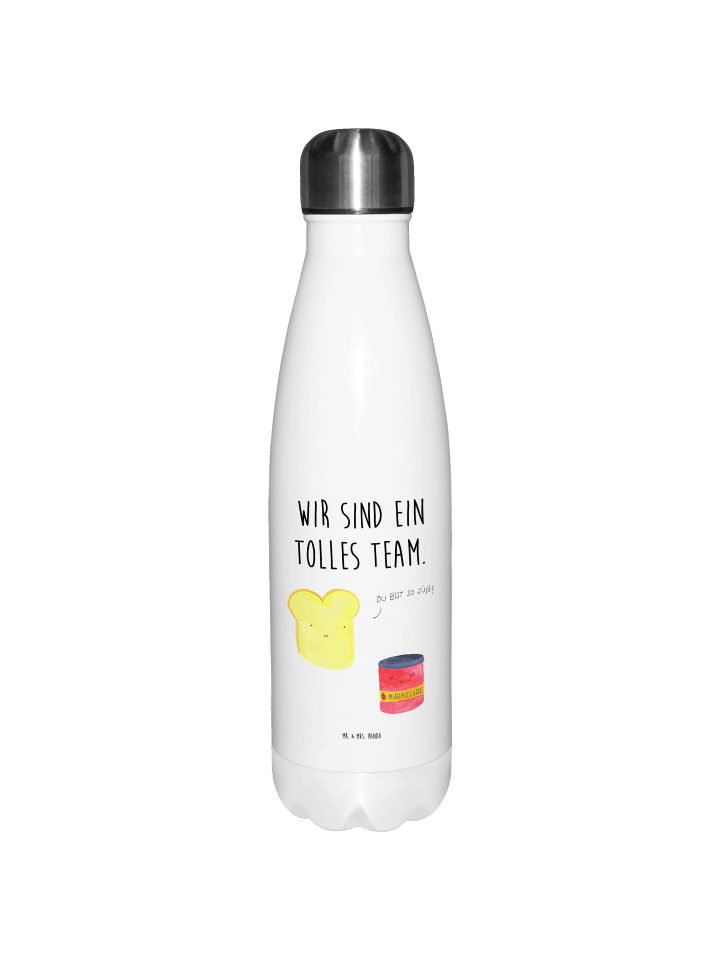 Thermos Toast Marmelade mit Spruch in Weiß
