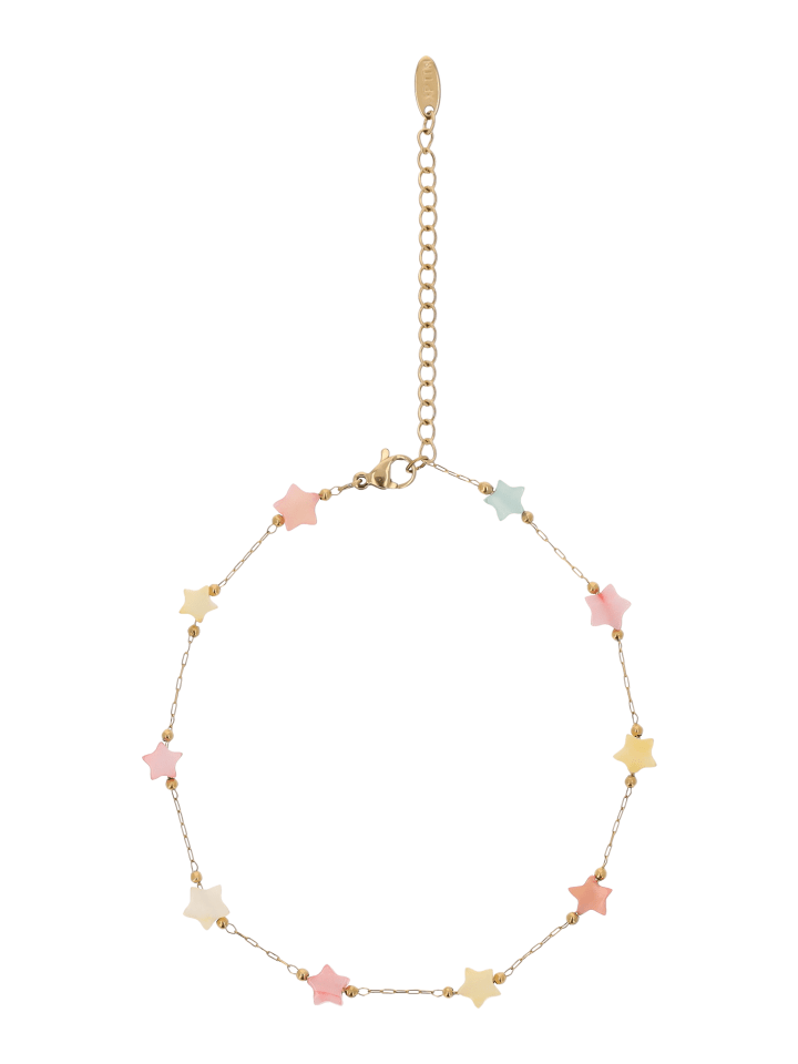 Women Chain Bracelet in Gold Multicolor