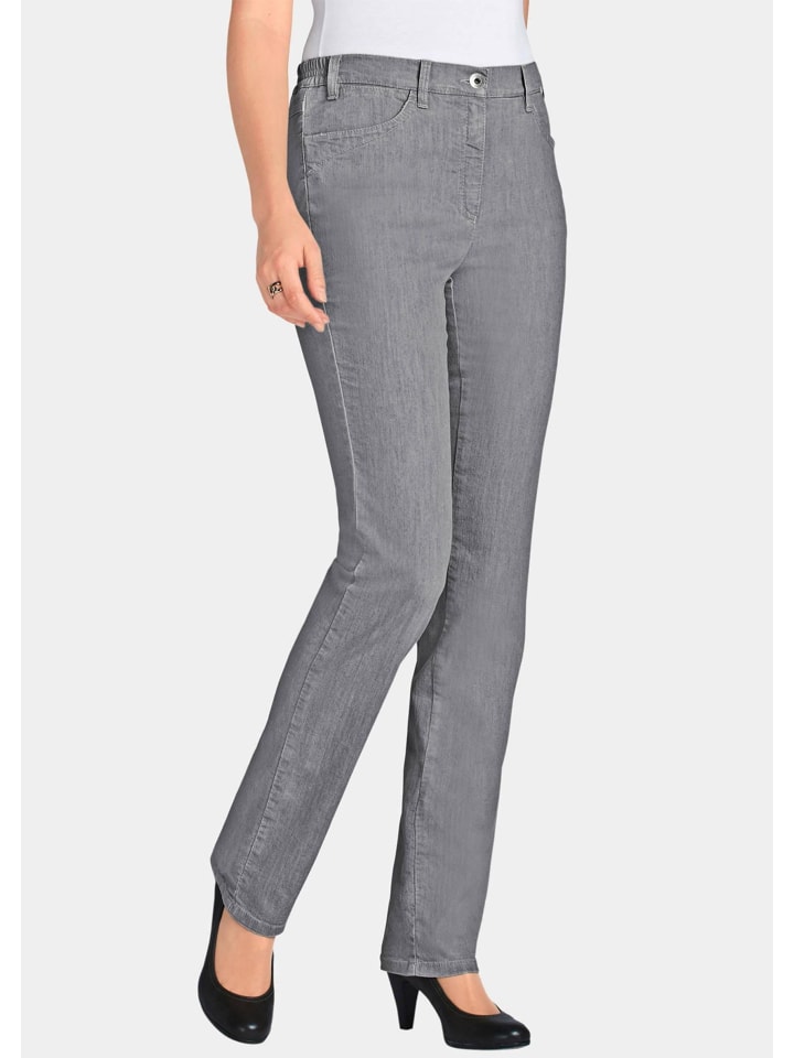 Denimhose mit Stretchkomfort in grau