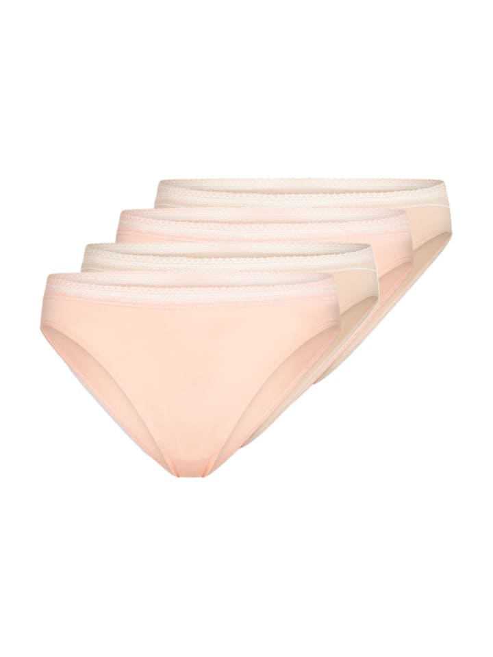 Rio Slip Cotton Lace in Orange / Beige