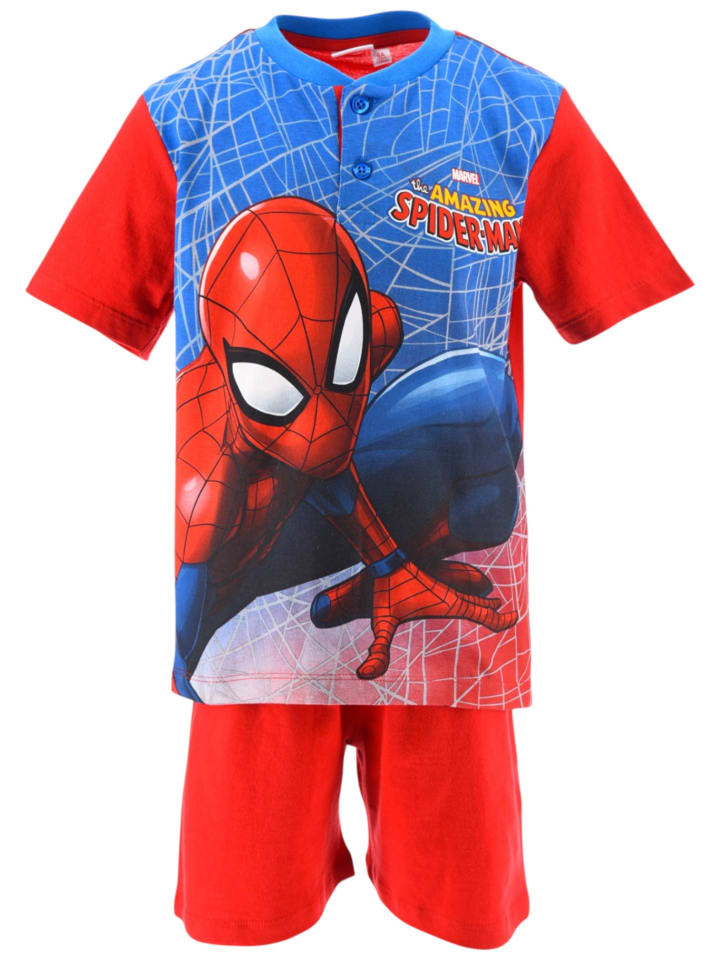 Schlafanzug kurz Spider-Man in Rot