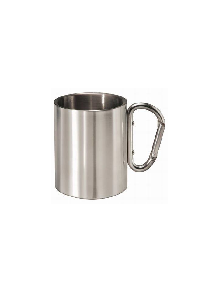 Isolierbecher mit Karabiner „Hang-on" 0,3l mattierter Edelstahl in Silber
