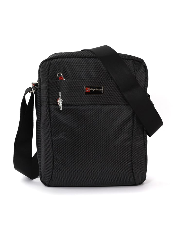 Umhängetasche Polyester schwarz ca. 22cm