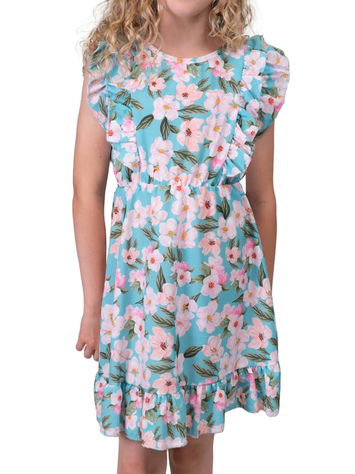 Kleid in Türkis - Bunt