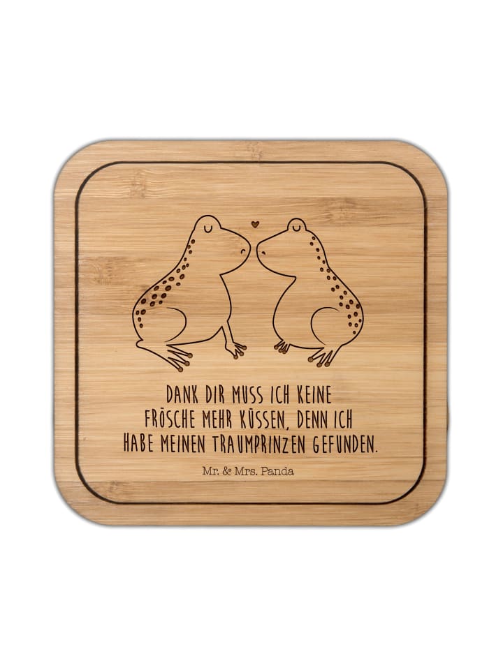 Untersetzer Frosch Liebe mit Spruch in Transparent