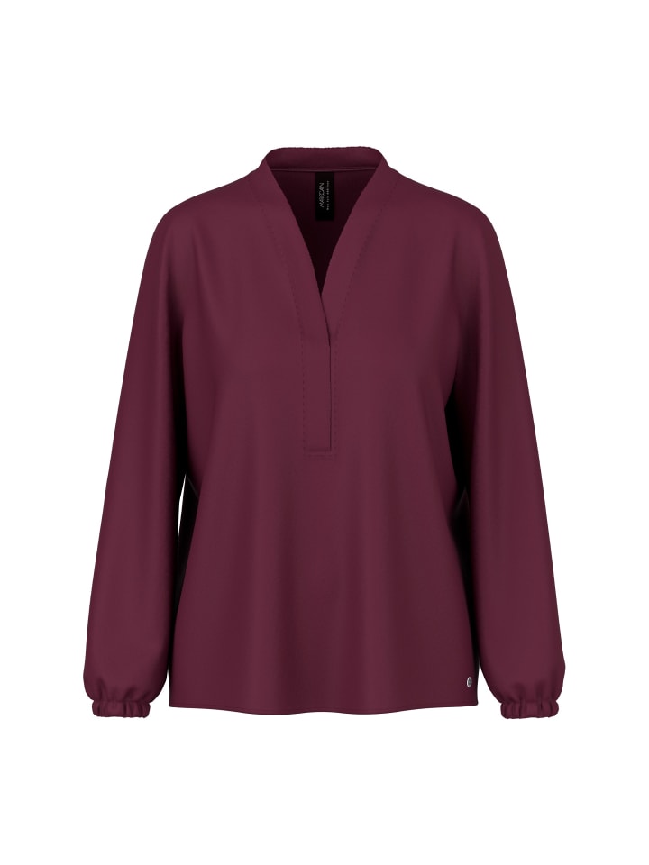 Weite Bluse mit V-Ausschnitt in Winetasting