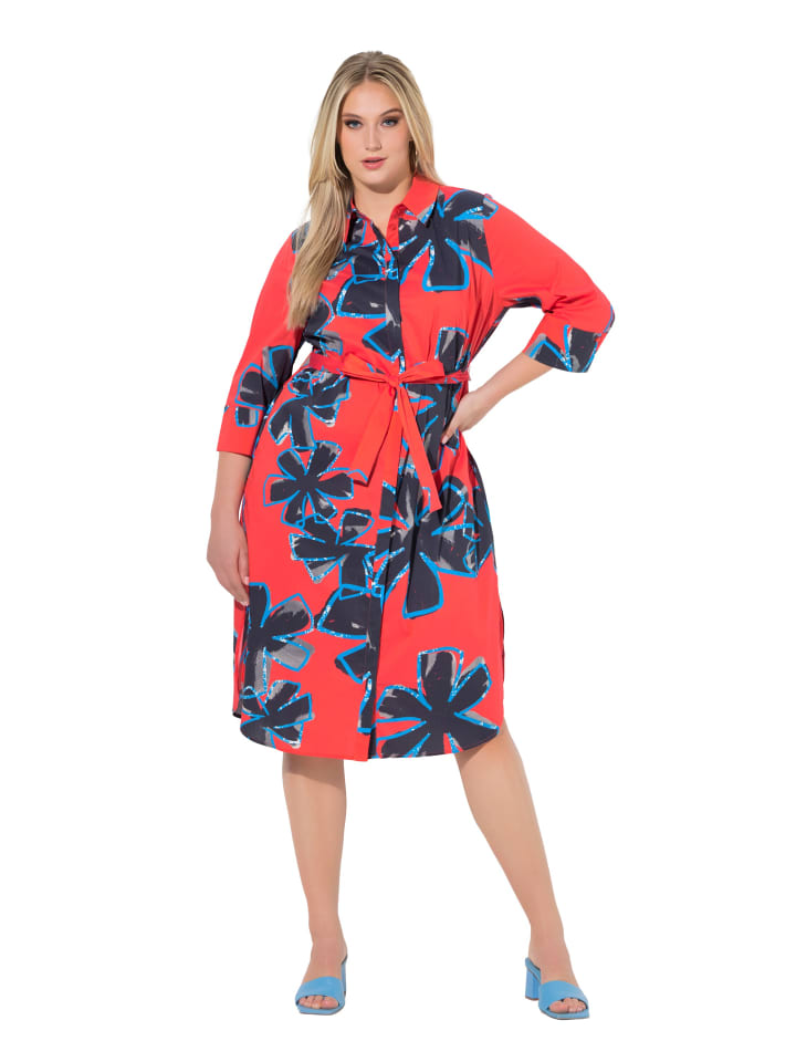 Midikleid in paprikarot