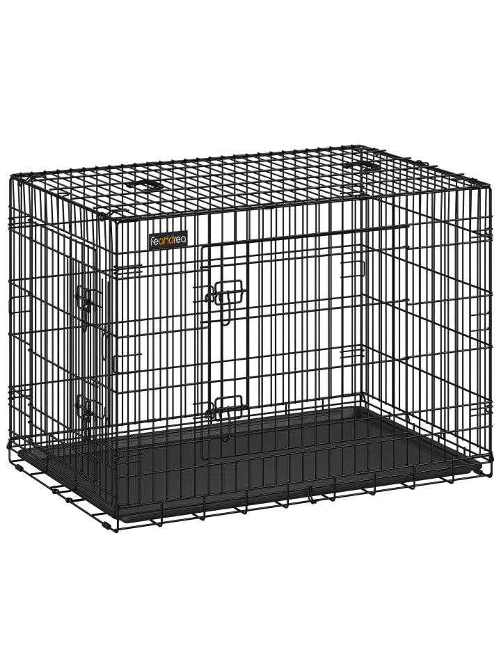Hundekäfig Dack in Schwarz - (B)70 x (H)77.5 x (T)107 cm