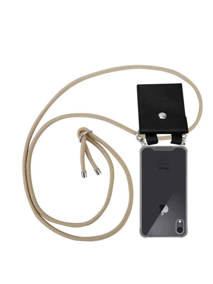 Handykette für Apple iPhone XR Hülle in GLÄNZEND BRAUN