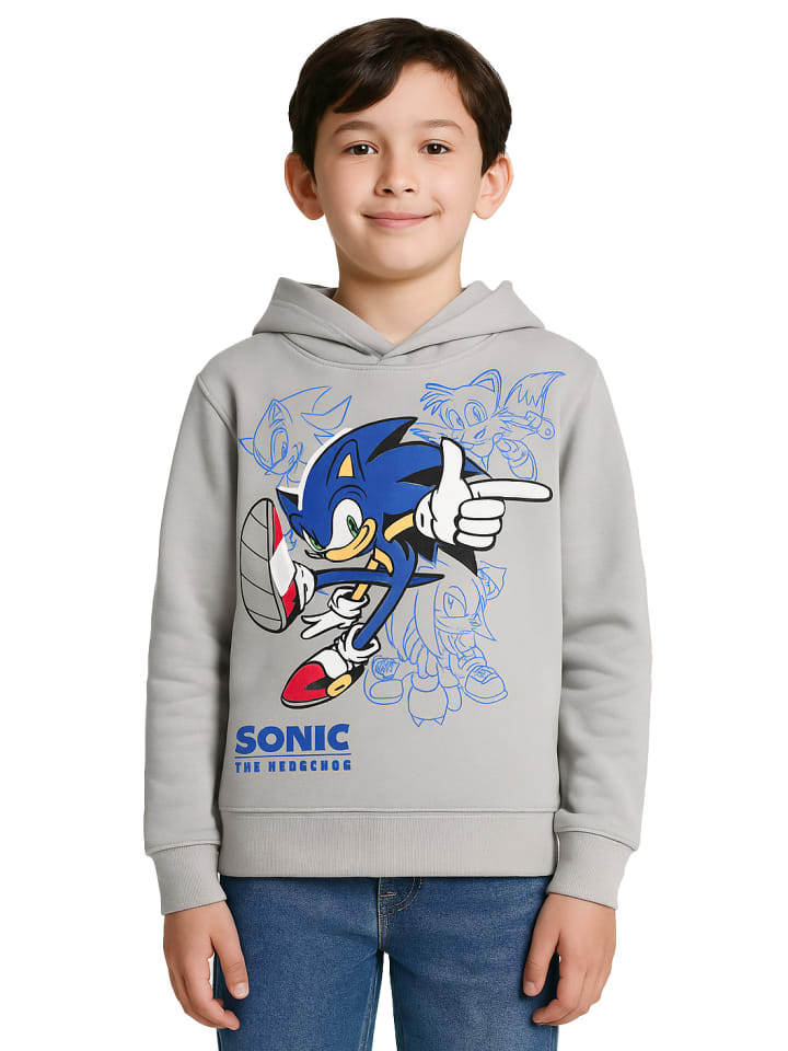 Sonic The Hedgehog Hoodie Kapuzenpullover in grau