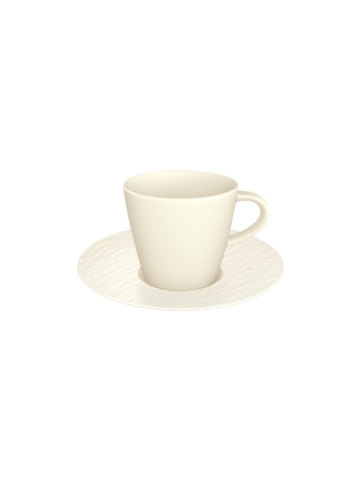 Espressotasse mit Untertasse Manufacture Rock in Weiß 60 ml / ø 12,1 cm