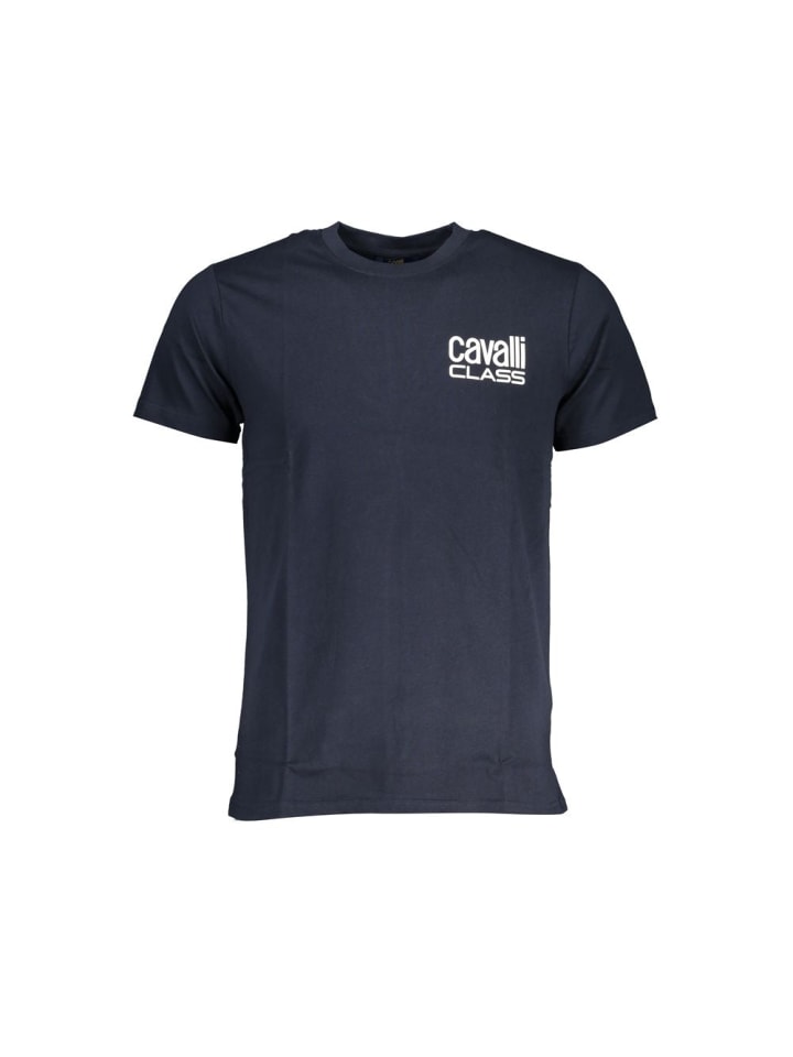 Blau Baumwolle Herren T-Shirt