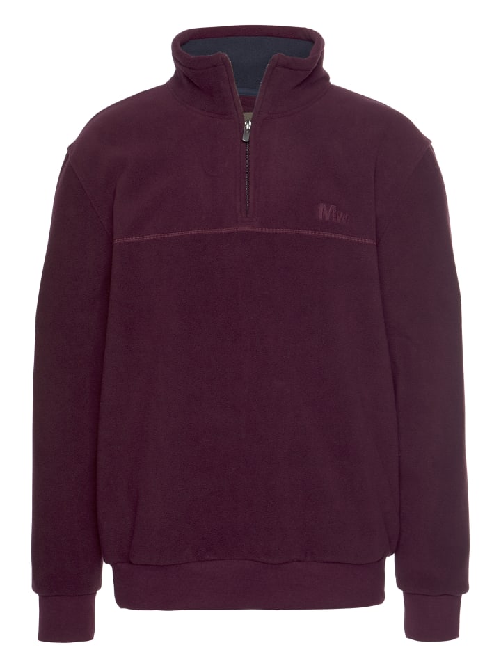Fleecepullover in burgund