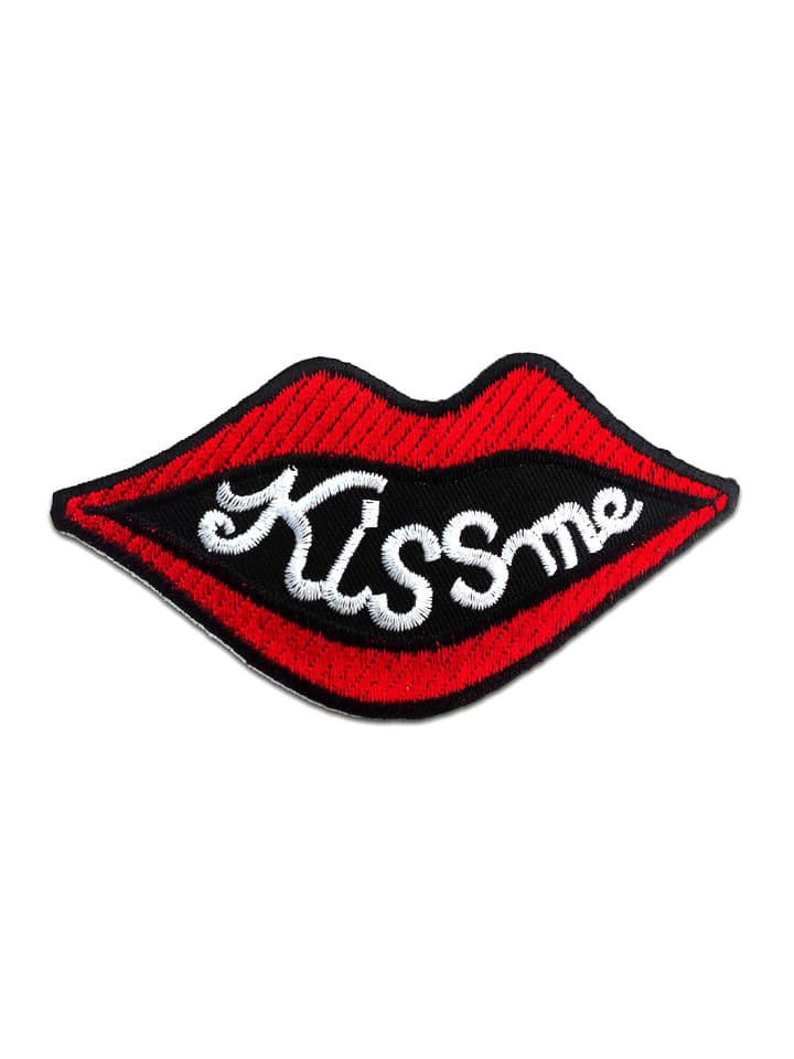 Kiss MeApplikation Bügelbild inSchwarz
