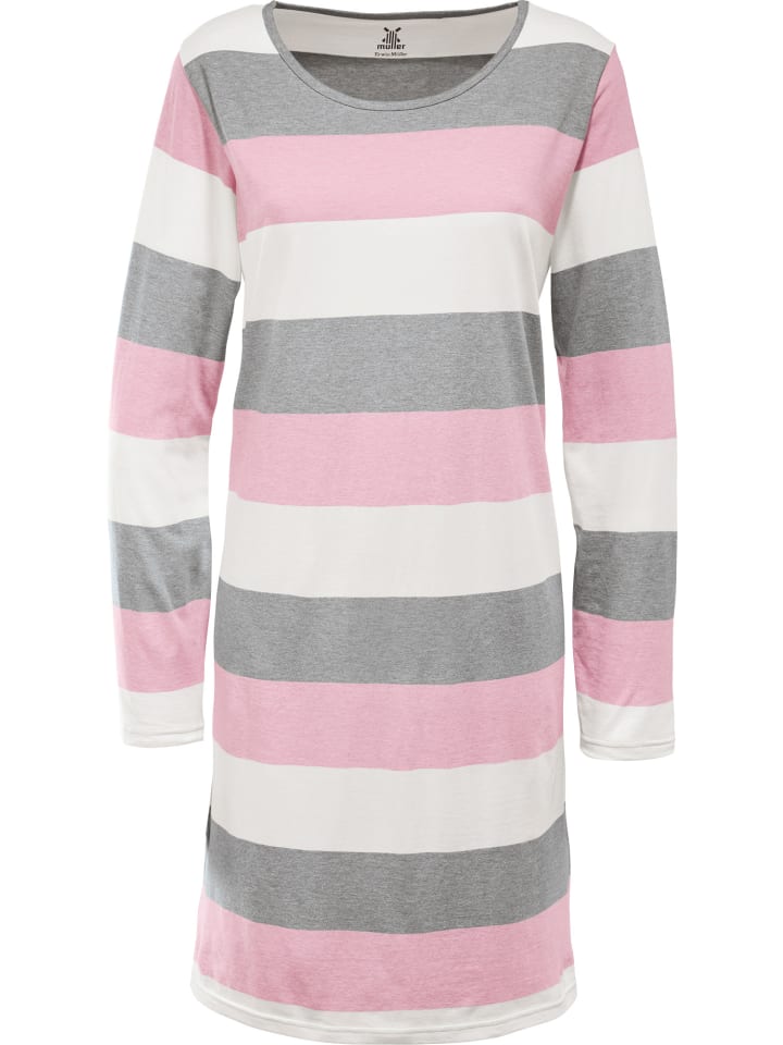 Single-Jersey Nachthemd in rosé