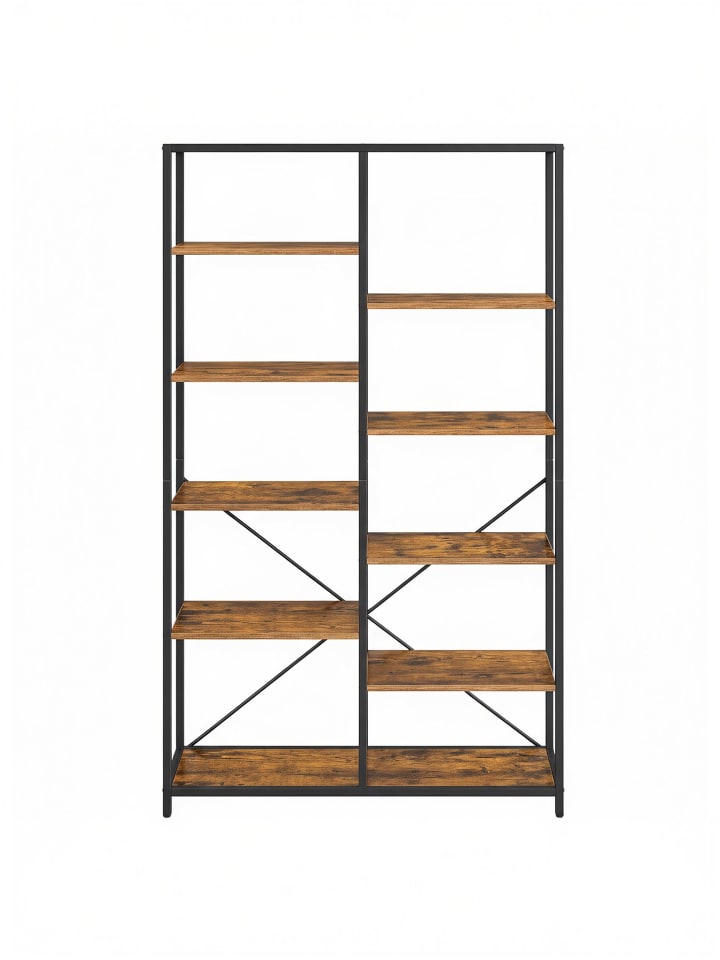 Bücherregal Barnet in Vintagebraun, Schwarz - (B)100 x (H)170 x (T)30 cm