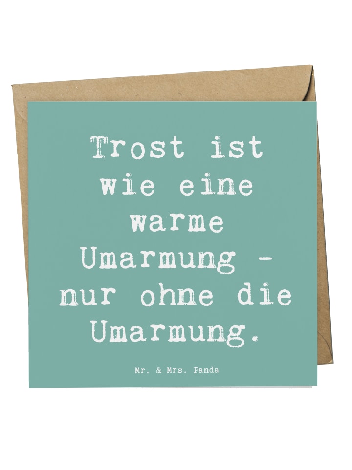 Grußkarte Spruch Trost Umarmung mit Spruch in Meeresbrise