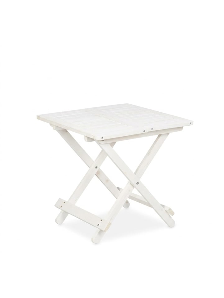 Klapptisch in Weiß - (B)50 x (H)50 x (T)50 cm