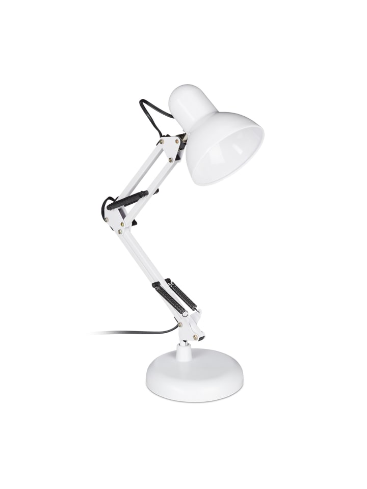 Schreibtischlampe in Weiß - (B)27 x (H)50 x (T)15 cm