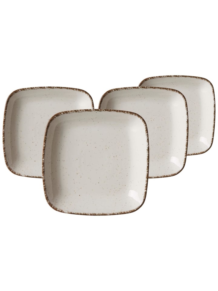 4er Set Suppenteller Casa in ø 22 cm in beige
