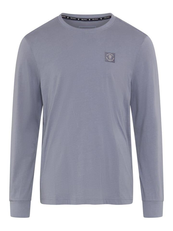 Rundhalsshirt in grau