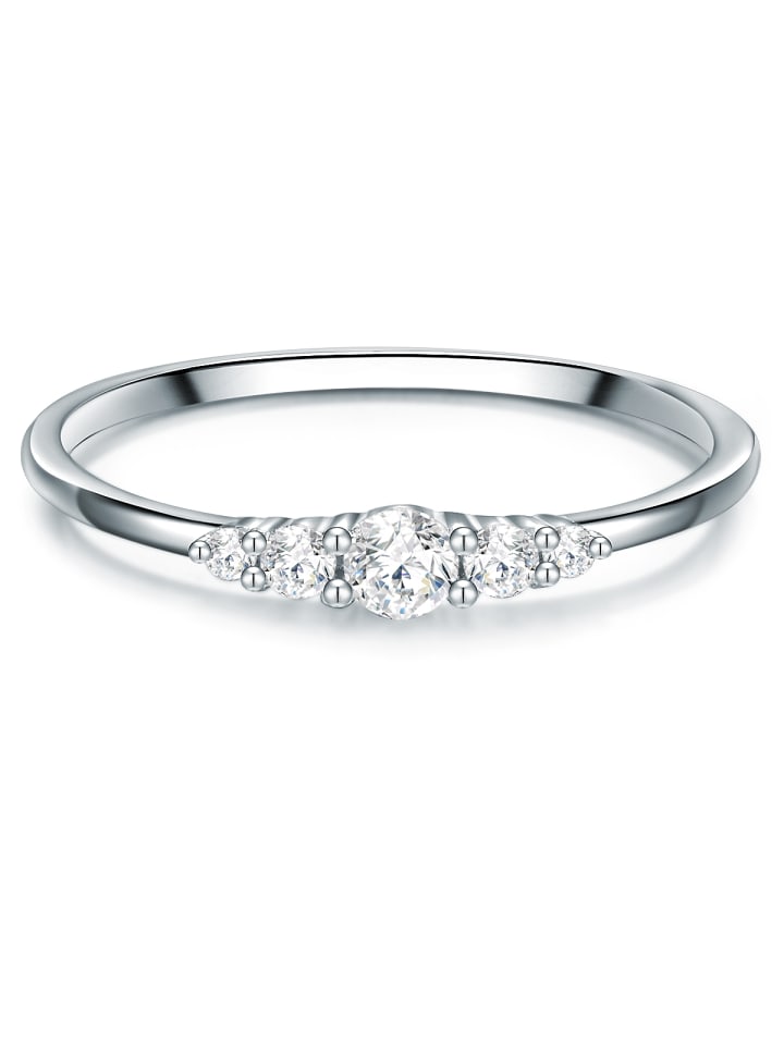 Ring aus Sterling Silber mit Zirkonia in silber