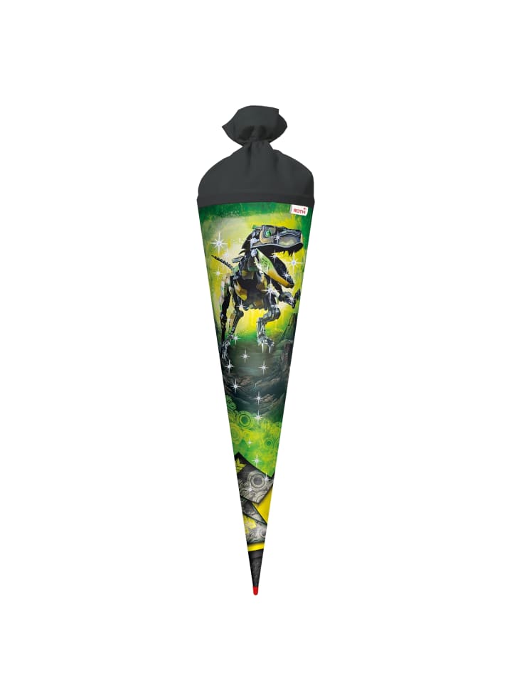 Schultüte groß Robo-Rex 70 cm, Glanzfolie in Bunt